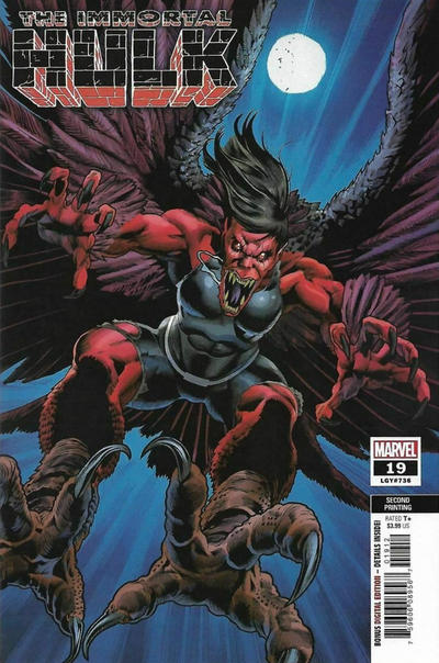 Cover for Immortal Hulk (Marvel, 2018 series) #19 [Second Printing - Joe Bennett]