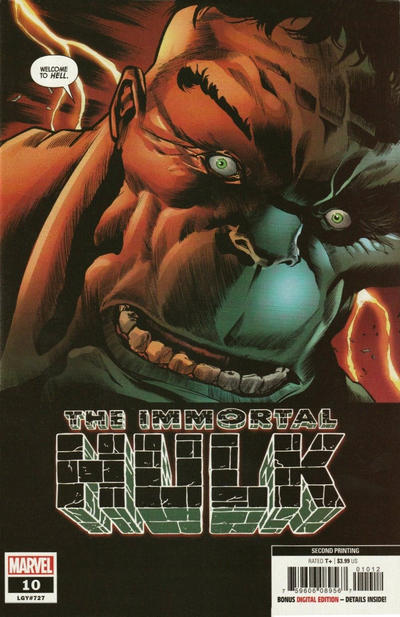 Cover for Immortal Hulk (Marvel, 2018 series) #10 [Second Printing - Joe Bennett]