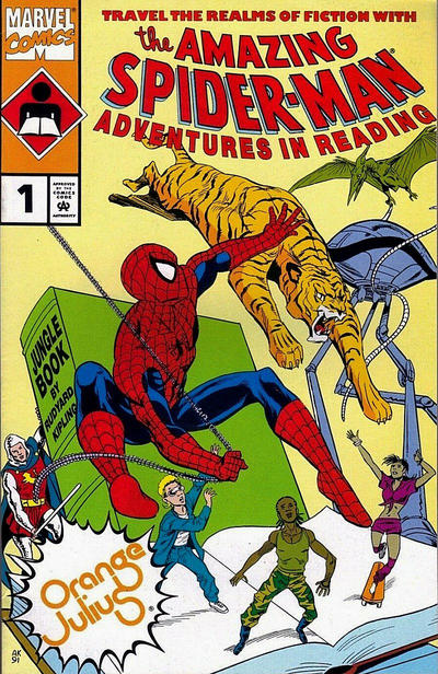 Cover for Adventures in Reading Starring the Amazing Spider-Man (Marvel, 1990 series) #v2#1 [Orange Julius]