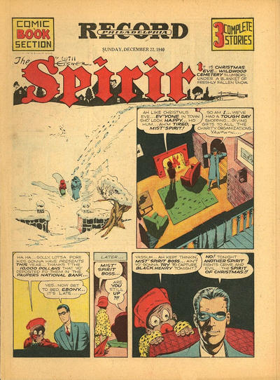 Cover for The Spirit (Register and Tribune Syndicate, 1940 series) #12/22/1940 [Philadelphia Record edition]