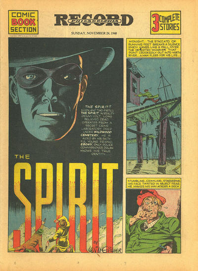 Cover for The Spirit (Register and Tribune Syndicate, 1940 series) #11/24/1940 [Philadelphia Record edition]