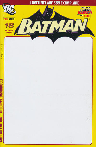 Cover for Batman (Panini Deutschland, 2004 series) #18 [Sketch Edition]