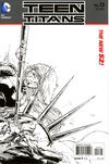 Cover Thumbnail for Teen Titans (2011 series) #13 [Brett Booth / Norm Rapmund Wraparound Black & White Cover]