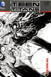 Cover for Teen Titans (DC, 2011 series) #10 [Brett Booth / Norm Rapmund Wraparound Black & White Cover]
