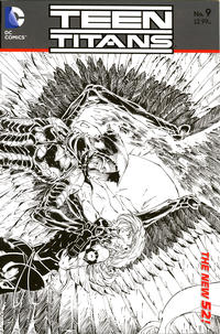 Cover Thumbnail for Teen Titans (DC, 2011 series) #9 [Brett Booth / Norm Rapmund Wraparound Black & White Cover]