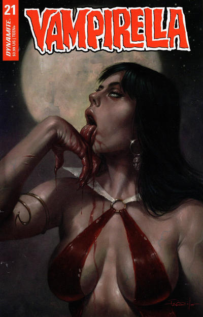 Cover for Vampirella (Dynamite Entertainment, 2019 series) #21 [Cover A Lucio Parrillo]