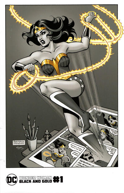 Cover for Wonder Woman Black & Gold (DC, 2021 series) #1 [Ramona Fradon & Sandra Hope Variant Cover]