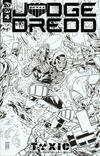 Cover Thumbnail for Judge Dredd: Toxic! (2018 series) #4 [Cover RI - Mark Buckingham Black and White]