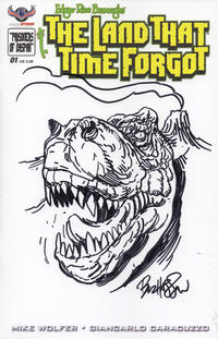 Cover for Edgar Rice Burroughs' the Land That Time Forgot (American Mythology Productions, 2016 series) #1 [Hand Drawn T-Rex Sketch Cover by Buz Hasson]