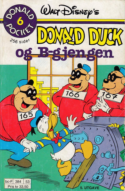 Cover for Donald Pocket (Hjemmet / Egmont, 1968 series) #6 - Donald Duck og B-gjengen [5. opplag bc-F 384 53]