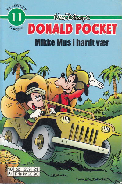 Cover for Donald Pocket (Hjemmet / Egmont, 1968 series) #11 - Mikke i hardt vær [5. opplag bc 239 21]
