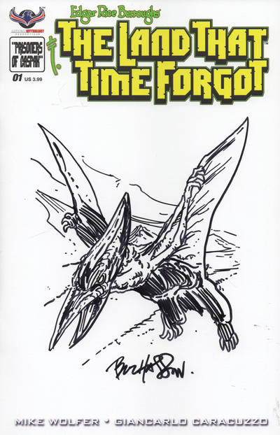 Cover for Edgar Rice Burroughs' the Land That Time Forgot (American Mythology Productions, 2016 series) #1 [Hand Drawn Pterodactyl Sketch Cover by Buz Hasson]