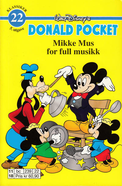 Cover for Donald Pocket (Hjemmet / Egmont, 1968 series) #22 - Mikke Mus for full musikk [4. opplag bc 239 22]