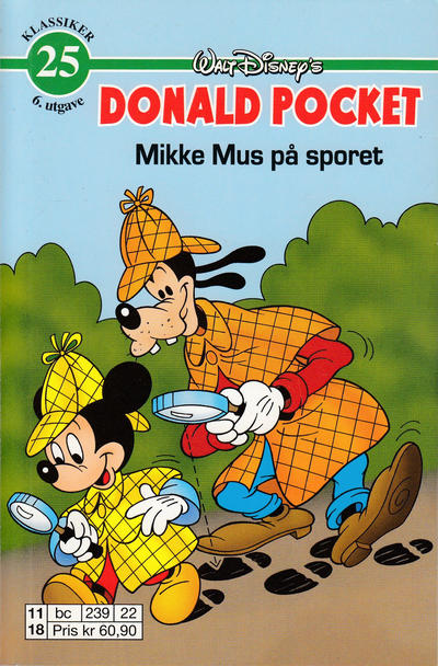 Cover for Donald Pocket (Hjemmet / Egmont, 1968 series) #25 - Mikke Mus på sporet [4. opplag]