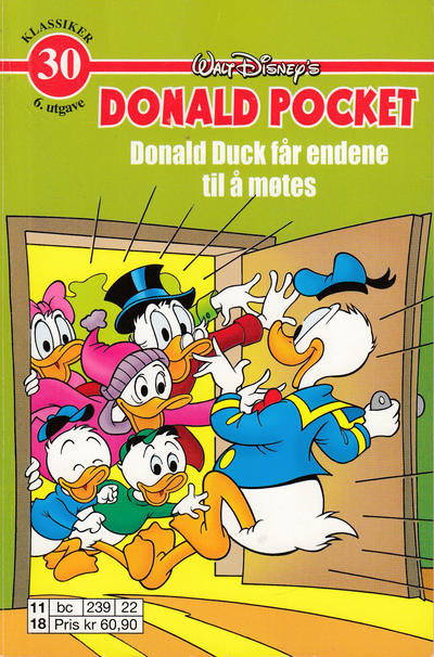 Cover for Donald Pocket (Hjemmet / Egmont, 1968 series) #30 - Donald Duck får endene til å møtes [6. opplag bc 239 22]