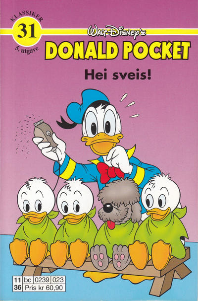Cover for Donald Pocket (Hjemmet / Egmont, 1968 series) #31 - Hei sveis! [5. opplag bc 0239 023]