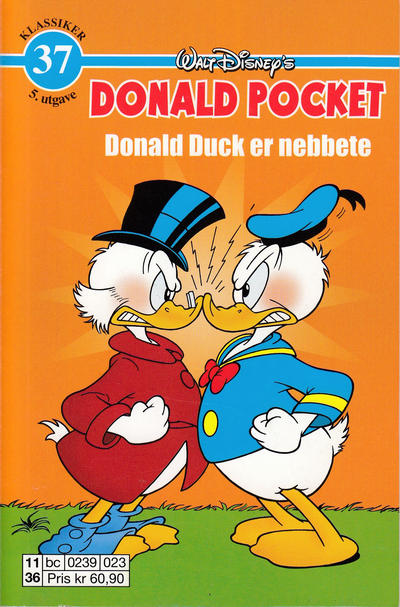 Cover for Donald Pocket (Hjemmet / Egmont, 1968 series) #37 - Donald Duck er nebbete [5. utgave bc 0239 023 [4. utgave]]