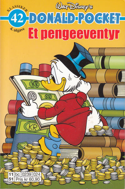 Cover for Donald Pocket (Hjemmet / Egmont, 1968 series) #42 - Et pengeeventyr [4. utgave bc 0239 024]