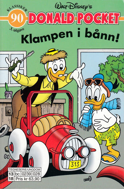 Cover for Donald Pocket (Hjemmet / Egmont, 1968 series) #90 - Klampen i bånn! [3. utgave bc 0239 028]