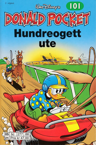 Cover for Donald Pocket (Hjemmet / Egmont, 1968 series) #101 - Hundreogett ute [2. utgave bc 277 88]