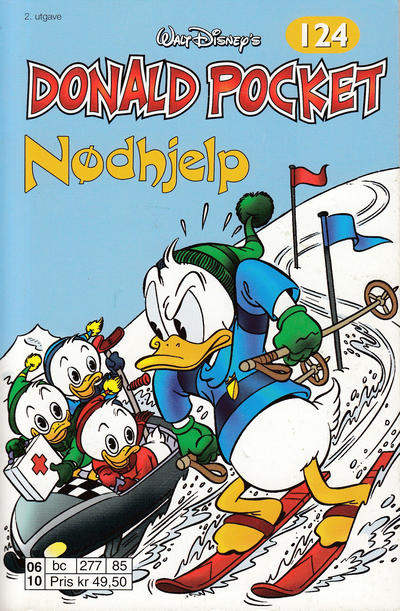 Cover for Donald Pocket (Hjemmet / Egmont, 1968 series) #124 - Nødhjelp [2. utgave bc 277 85]