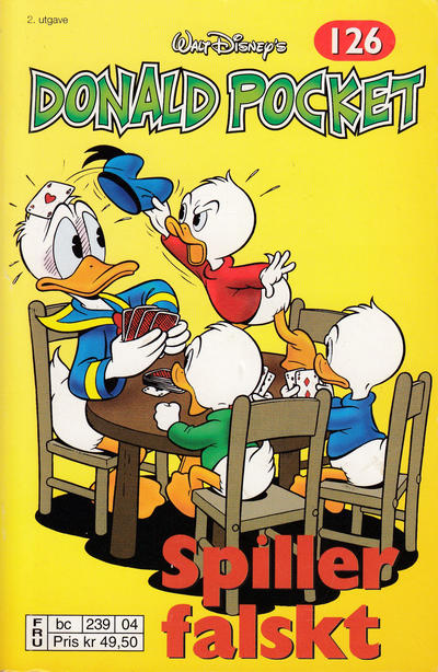 Cover for Donald Pocket (Hjemmet / Egmont, 1968 series) #126 - Donald spiller falskt [2. utgave bc 239 04]