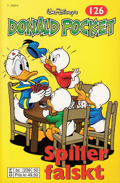 Cover for Donald Pocket (Hjemmet / Egmont, 1968 series) #126 - Donald spiller falskt [2. utgave bc 239 50]