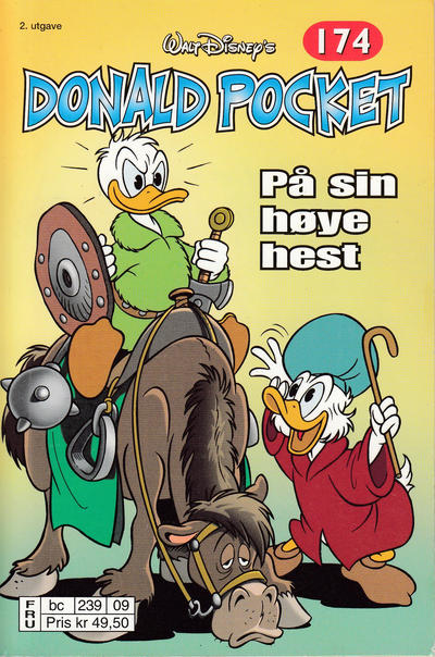 Cover for Donald Pocket (Hjemmet / Egmont, 1968 series) #174 - På sin høye hest [2. utgave bc 239 09]