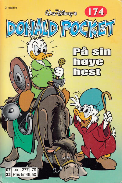 Cover for Donald Pocket (Hjemmet / Egmont, 1968 series) #174 - På sin høye hest [2. utgave bc 277 79]