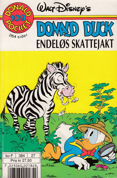 Cover for Donald Pocket (Hjemmet / Egmont, 1968 series) #109 - Donald Duck Endeløs skattejakt [Reutsendelse bc 384 27]