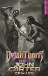 Cover Thumbnail for Dejah Thoris versus John Carter (2021 series) #1 [Black and White Cover Lucio Parrillo]