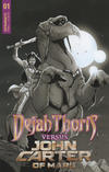 Cover Thumbnail for Dejah Thoris versus John Carter (2021 series) #1 [Black and White Cover Alessandro Miracolo]