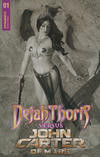 Cover Thumbnail for Dejah Thoris versus John Carter (2021 series) #1 [Black and White Cosplay Cover]