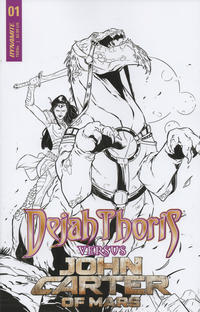 Cover Thumbnail for Dejah Thoris versus John Carter (Dynamite Entertainment, 2021 series) #1 [Cover F Line Art Alessandro Miracolo]