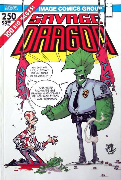 Cover for Savage Dragon (Image, 1993 series) #250 [Cover E - Skottie Young]