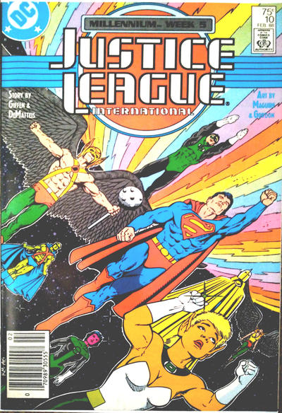 Cover for Justice League International (DC, 1987 series) #10 [Newsstand]