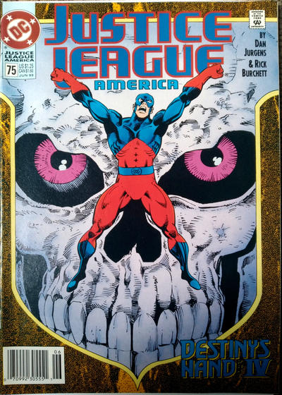 Cover for Justice League America (DC, 1989 series) #75 [Newsstand]