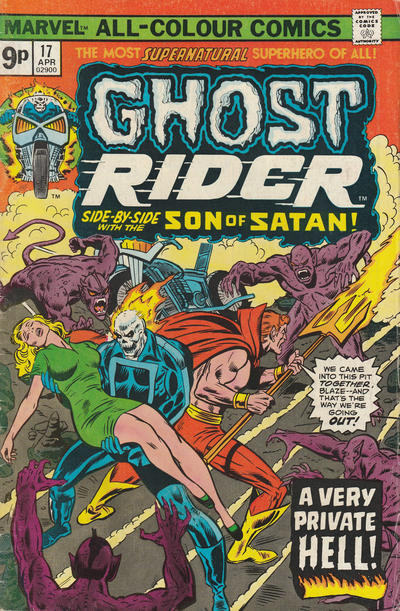 Cover for Ghost Rider (Marvel, 1973 series) #17 [British]