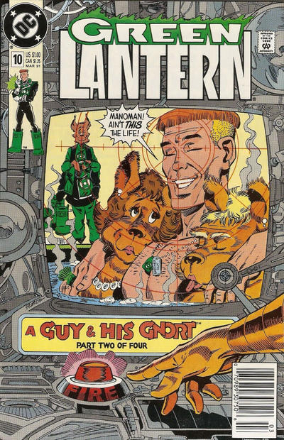 Cover for Green Lantern (DC, 1990 series) #10 [Newsstand]
