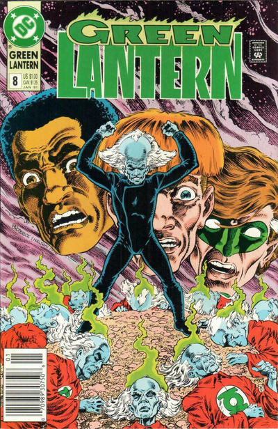 Cover for Green Lantern (DC, 1990 series) #8 [Newsstand]