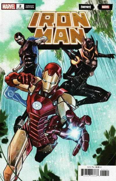 Cover for Iron Man (Marvel, 2020 series) #2 [Marco Checchetto Fortnite Cover]