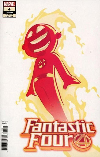 Cover for Fantastic Four (Marvel, 2018 series) #4 [Skottie Young 'Human Torch']
