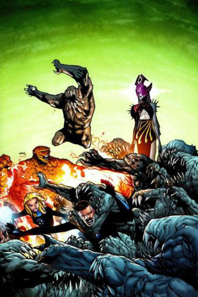 Cover for Fantastic Four (Marvel, 2018 series) #1 [Torpedo Comics Exclusive Humberto Ramos Virgin Art]