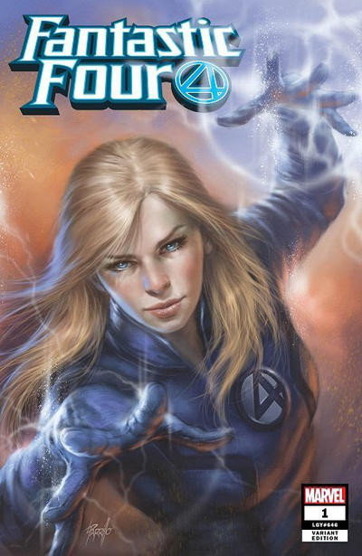 Cover for Fantastic Four (Marvel, 2018 series) #1 (646) [Dynamic Forces / Comicxposure Exclusive Hero - Lucio Parrillo]