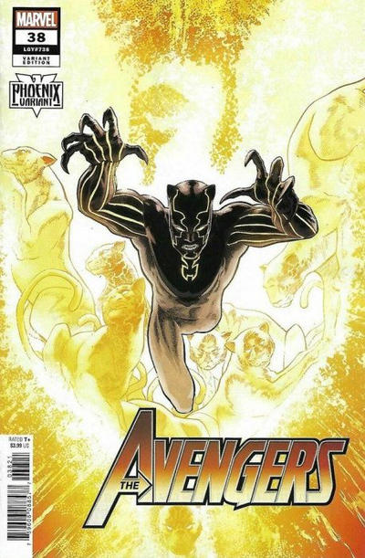 Cover for Avengers (Marvel, 2018 series) #38 (738) [Aaron Kuder Black Panther Phoenix]