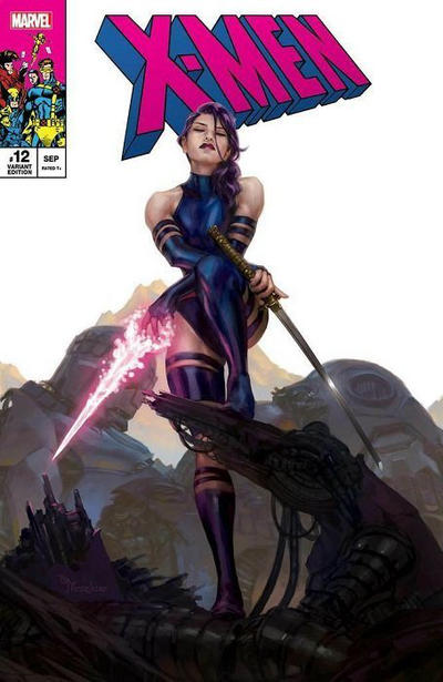 Cover for X-Men (Marvel, 2019 series) #12 [Unknown Comics / Street Level Hero / Comic Traders Exclusive - Miguel Mercado Trade Dress]