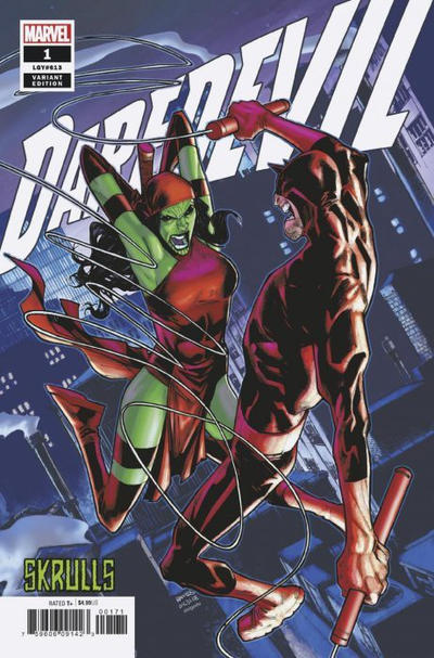 Cover for Daredevil (Marvel, 2019 series) #1 [Humberto Ramos 'Skrulls' Cover]