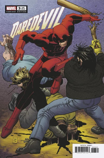Cover for Daredevil (Marvel, 2019 series) #3 (615) [John Romita Jr. "Hidden Gem" Cover]