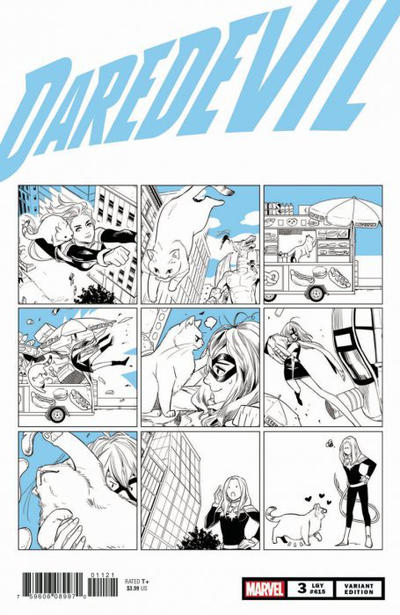 Cover for Daredevil (Marvel, 2019 series) #3 (615) [Nao Fuji "Marvel Meow" Cover]