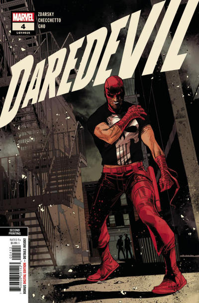 Cover for Daredevil (Marvel, 2019 series) #4 (616) [Second Printing - Marco Checchetto]